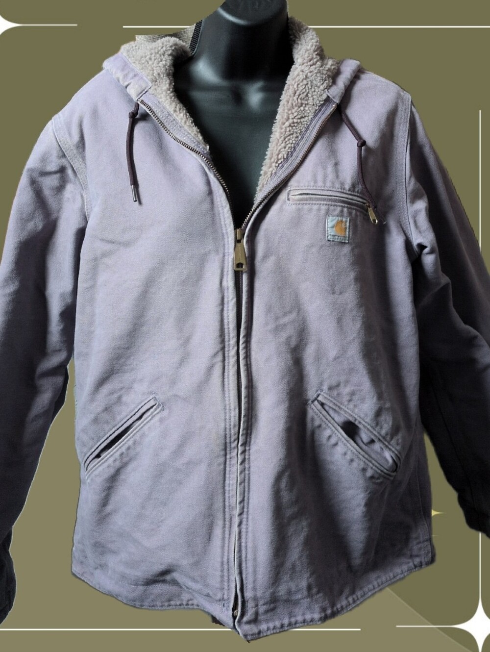 ✨ Vintage Lavender Carhartt Jacket WJ141 Size M - Picture 1 of 12